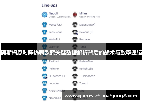 奥斯梅恩对阵热刺欧冠关键数据解析背后的战术与效率逻辑